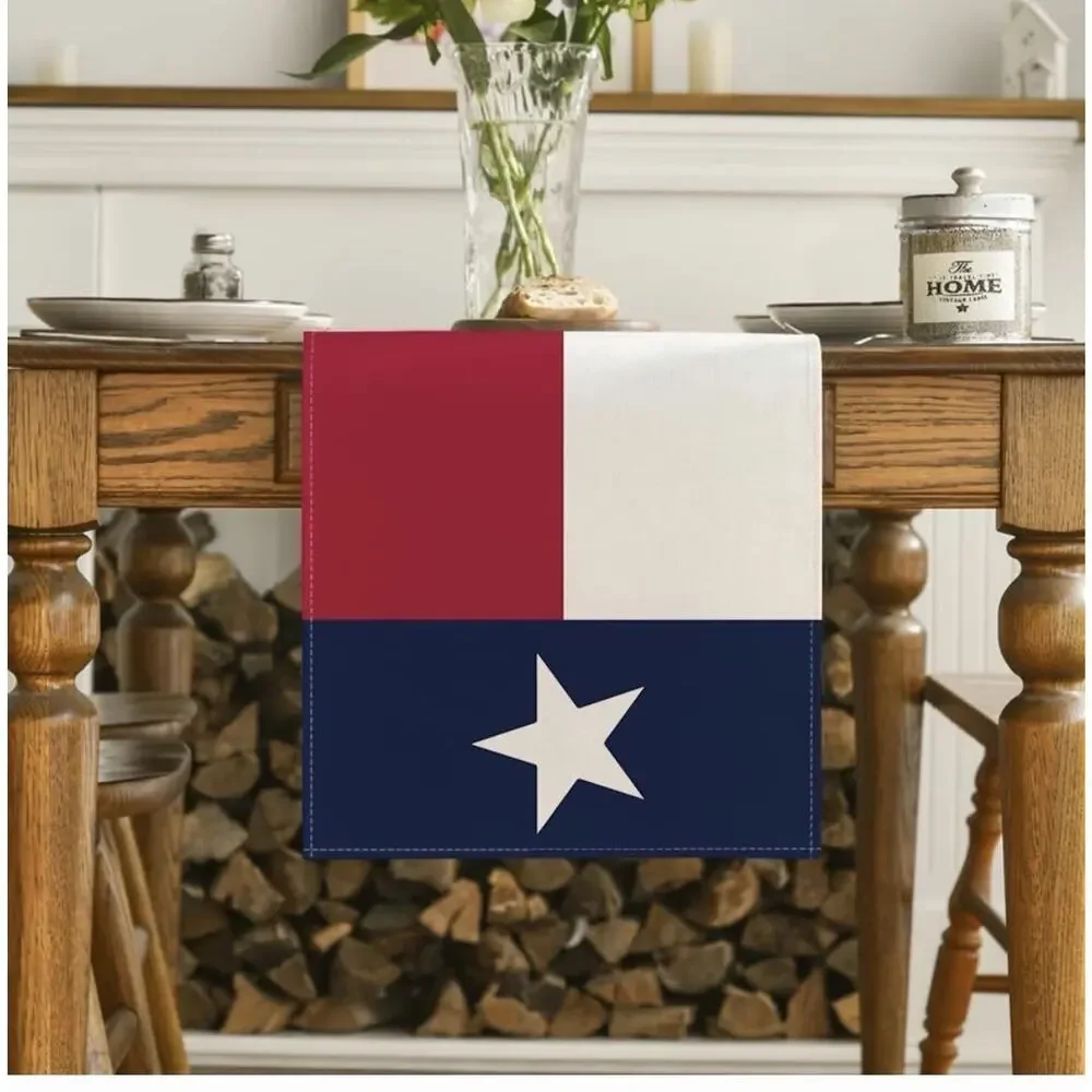 Texas Flag Table Runner Lone Star State Flag Decoration Patriotic Home
